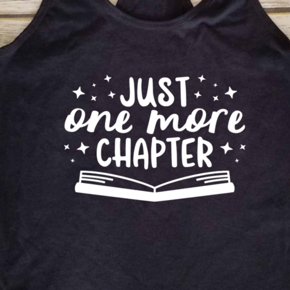 Just One More Chapter - book nerd tank top black - Picture 2 of 3